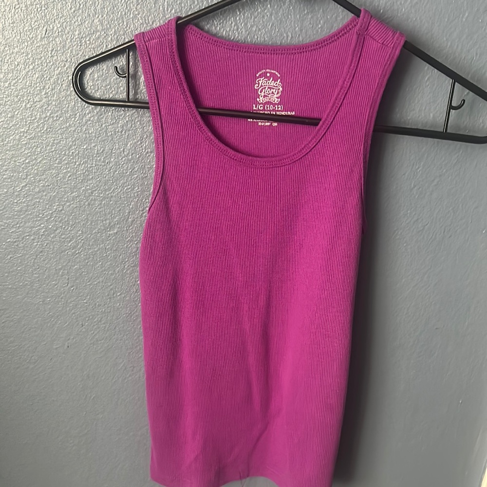 Purple tank top, kids large